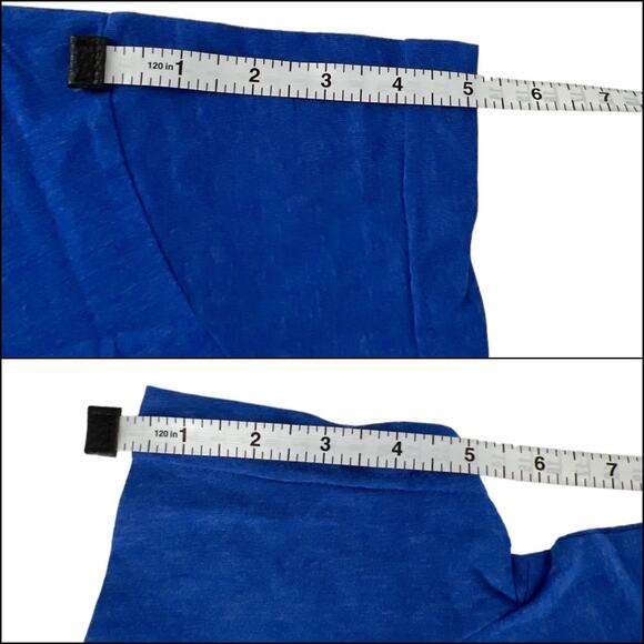 LAT Fine Jersey Tee Shirt Top Short Sleeves Crew Neck Royal Blue Girls Large - Picture 8 of 8